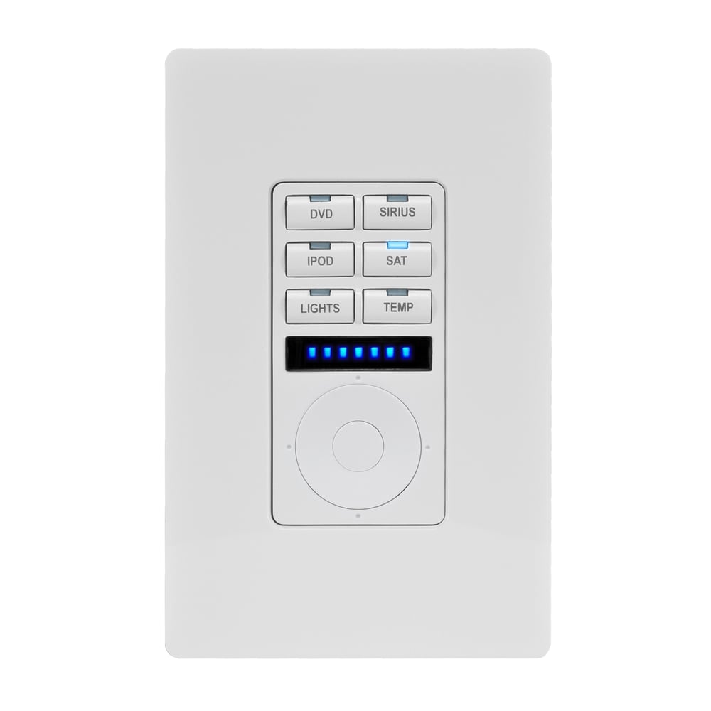 AMX FG5793-01-WH Met-6Ne Metreau 6-Button Ethernet Keypad With Navigation