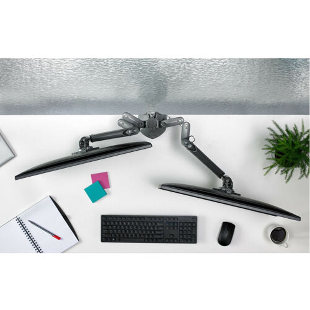 Chief KXC330S Kx Low-Profile Triple Monitor Arms, Column Desk Mount, Silver