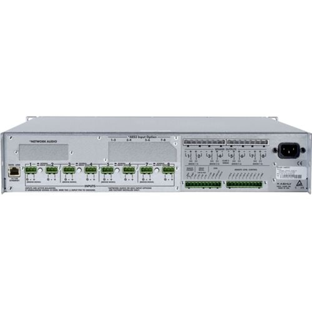 Ashly ne8250bd Ne8250 Amplifier Plus Opdante And Opdac8 Option Cards