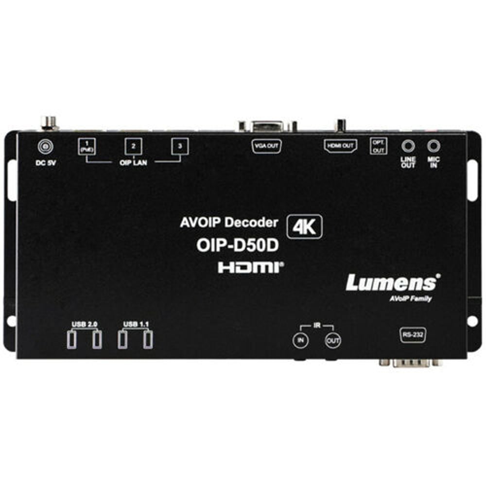 LUMENS OIP-D50D 1G 4K Av Over Ip Decoder