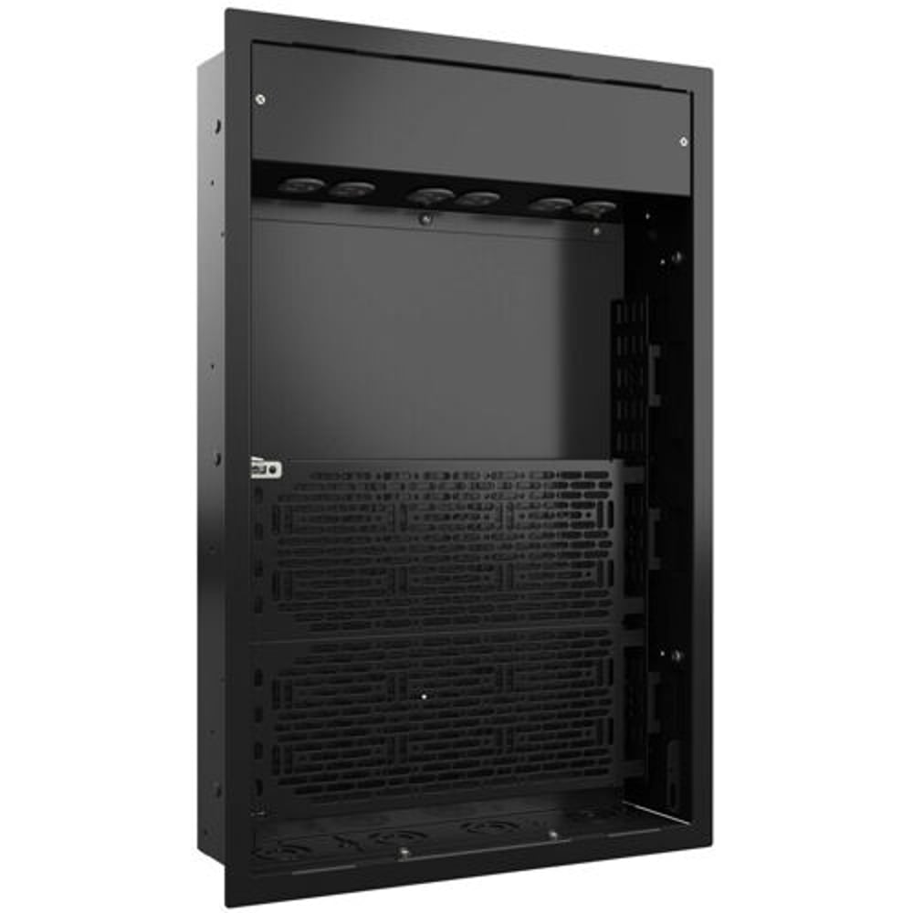Chief PAC527LFBP6 Lg Inwall Box 14.25X22 Ll, Flg, 6Pwr, Bk