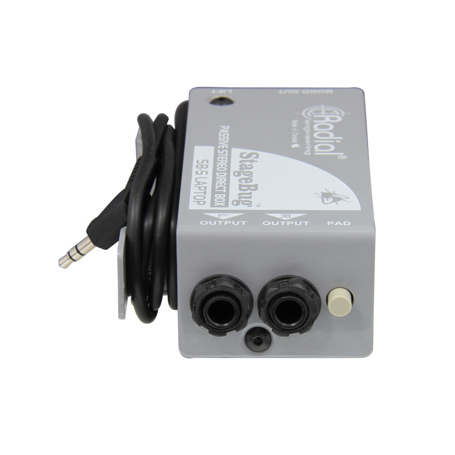 Radial StageBug SB-5 Compact Stereo Laptop Direct Box left