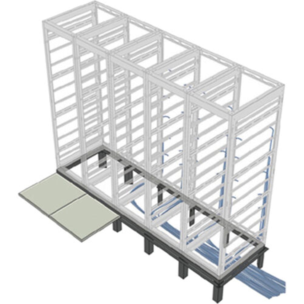Middle Atlantic RIB-2-SNE24-36 2 Bay Riser Base, Accommodates 24"Wx36"D Sne