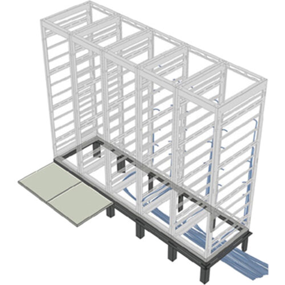 Middle Atlantic RIB-3-WMRK-42 3 Bay Riser Base 42"Deep Wmrk