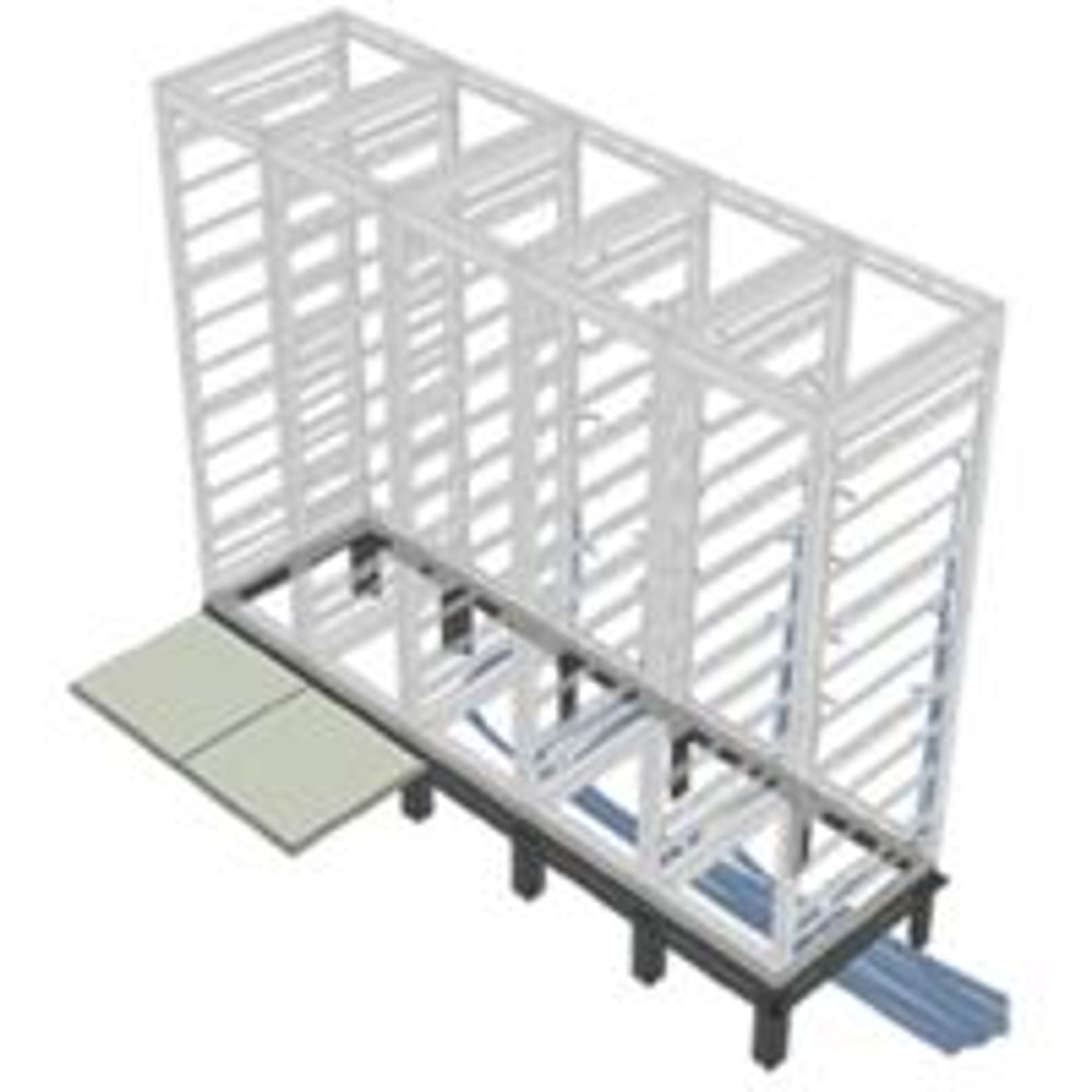 Middle Atlantic RIB-4-BGR-27 4 Bay, 27D, Riser Base