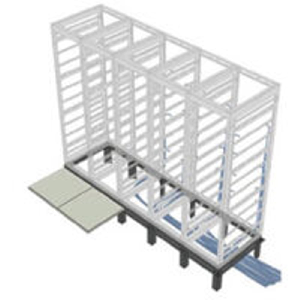 Middle Atlantic RIB-4-BGR-38 4 Bay, 38D, Riser Base