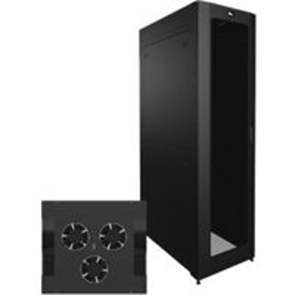Middle Atlantic SNE24H-4536-A1 24"W, 45Sp, 36"D Config H, Top Active Encl, Bk