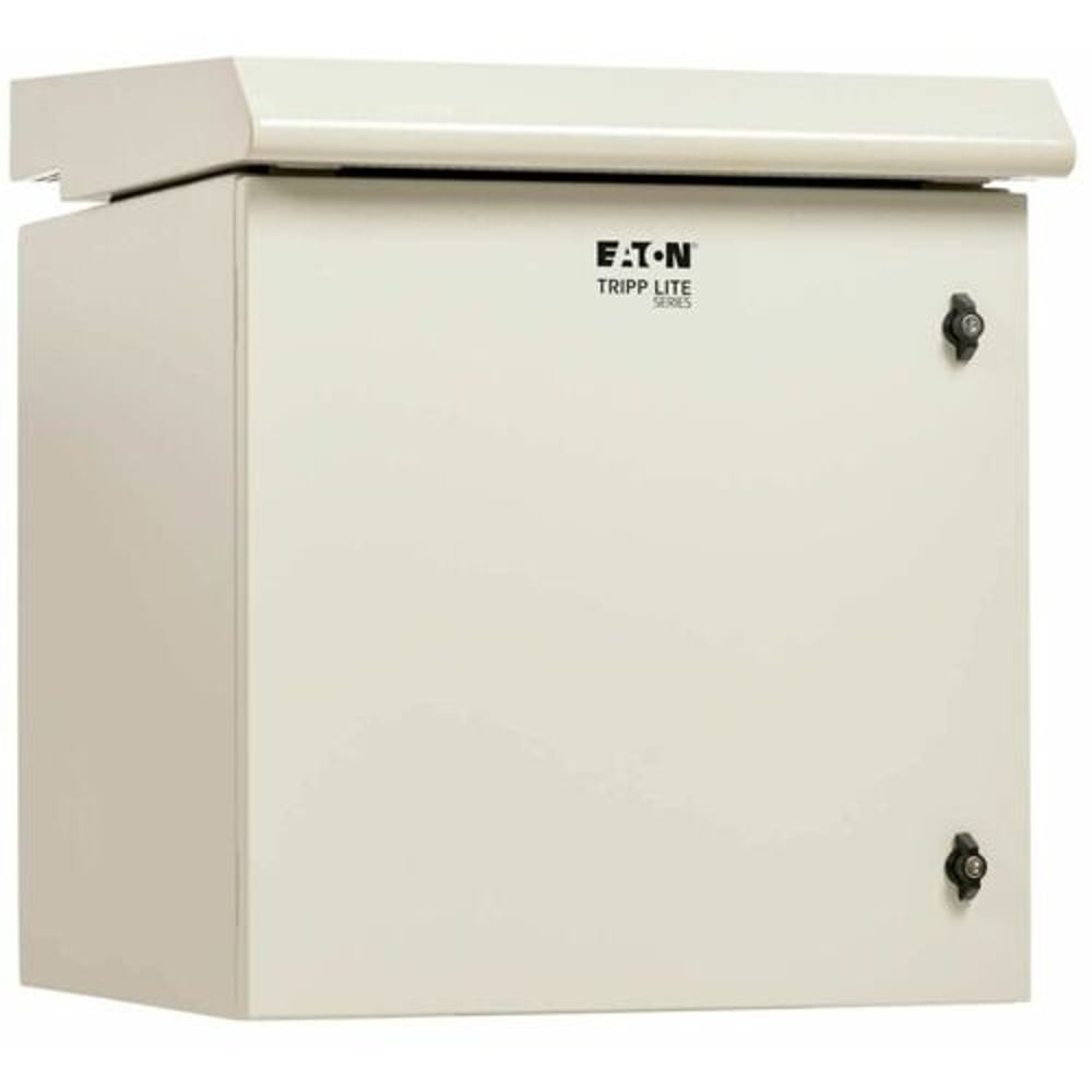 TRIPPLITE SRN3RG12U Smartrack Industrial Enclosure - Nema 3R, Wall Mount, Metal, Locking, Fan With Thermal Switch, 23 In. Depth, 12U, Gray