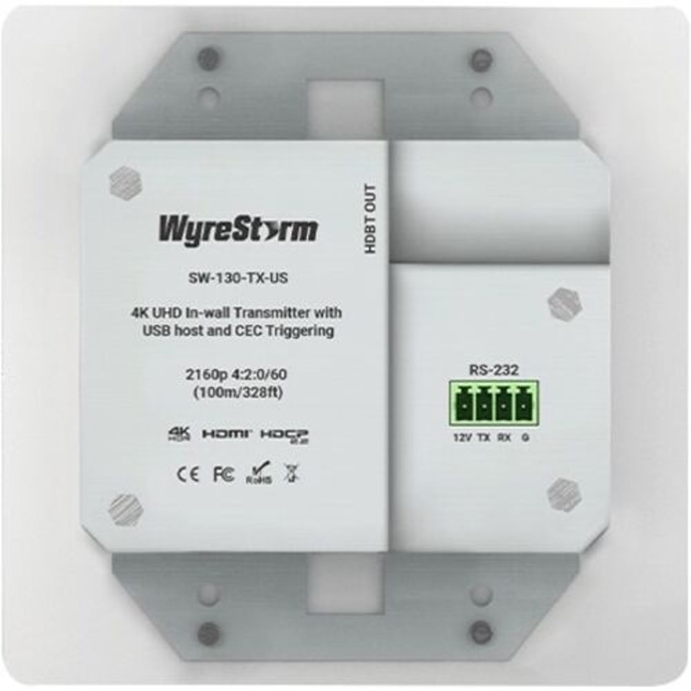 WYRESTORM SW-130-TX-US 3-Input In-Wall Hdbaset Transmitter With Usb Host And Cec