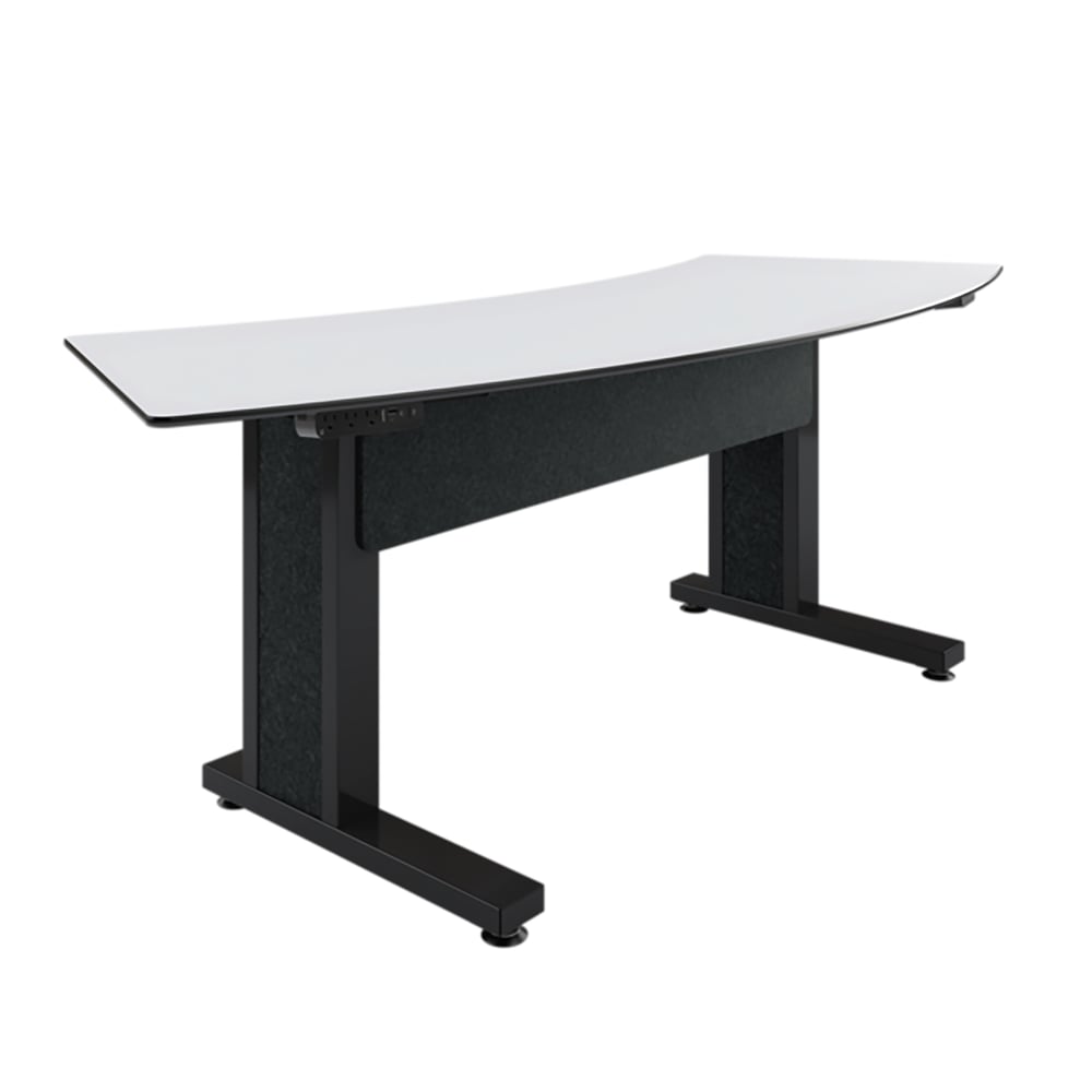 Middle Atlantic TBL-ARC-3P-SH-WB Forum 3 Person Arc Table, 30" Seated Height, Dark Finish