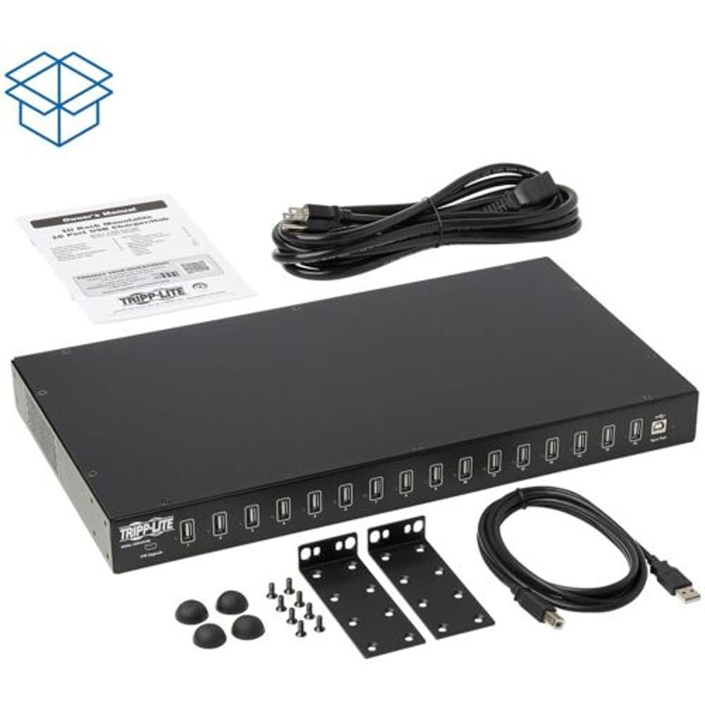 TRIPPLITE U280-016-RM 16-Port Usb Sync Charging Hub Tablet Smartphone Ipad Iphone Taa