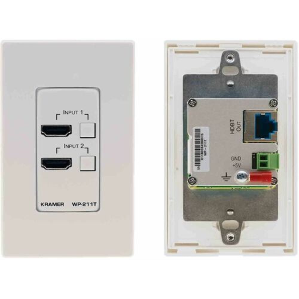 Kramer 20-804971195 Us Size 4K60 4:2:0 2 Hdmi To Hdbaset Wall Plate