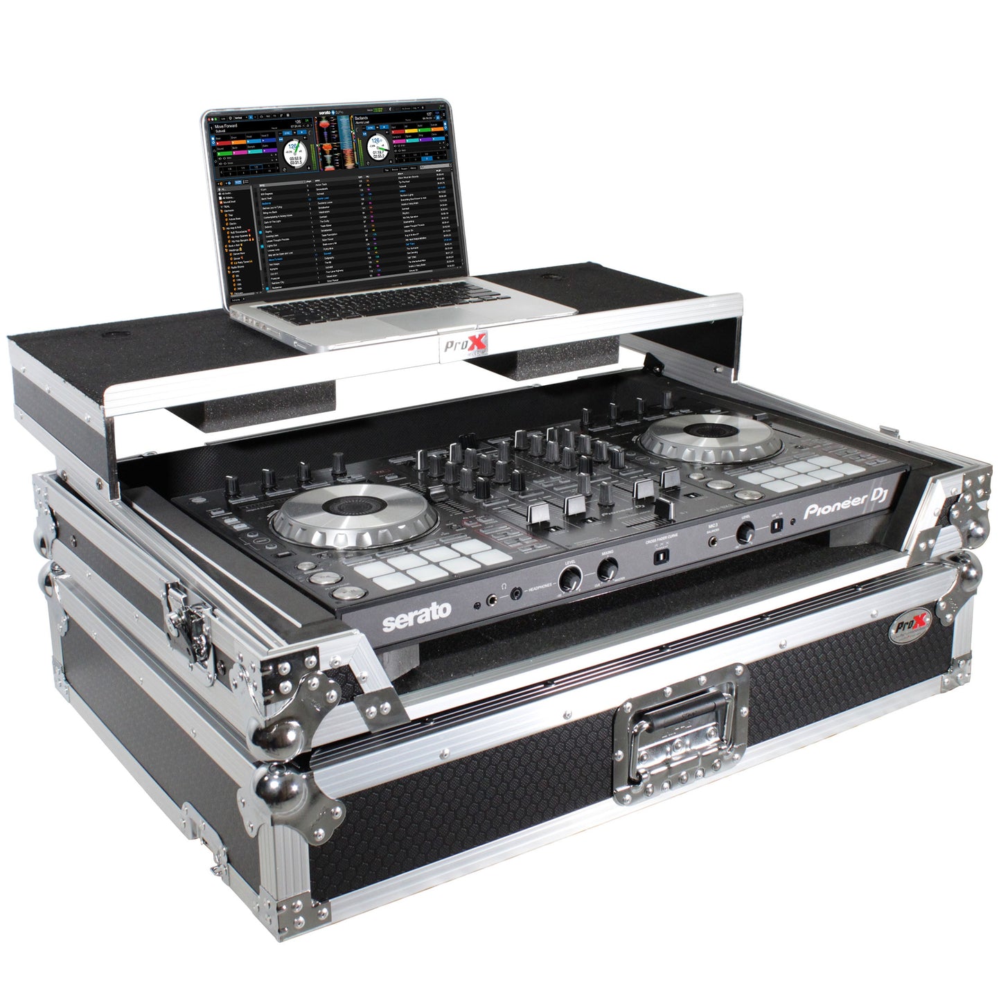 ProX Universal DJ Controller Case Flight Road Case With Laptop Shelf | Large