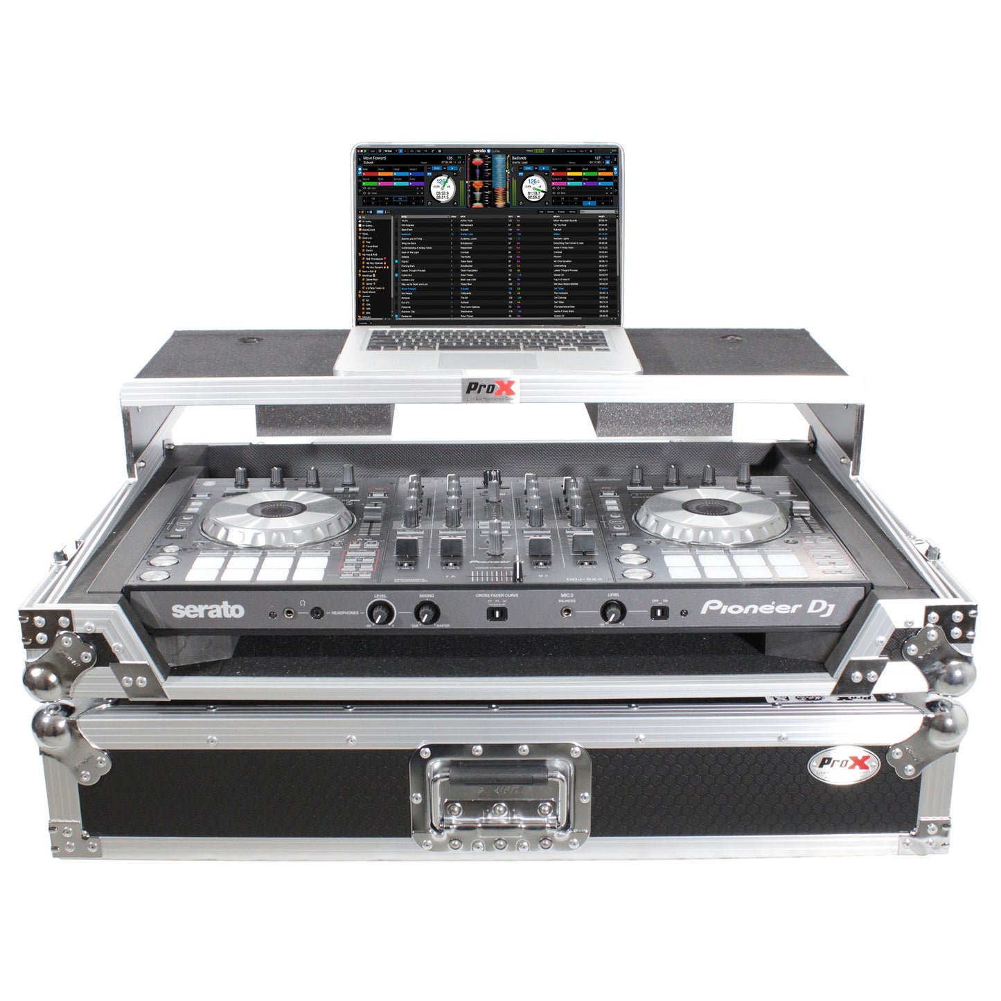 ProX Universal DJ Controller Case Flight Road Case With Laptop Shelf | Large