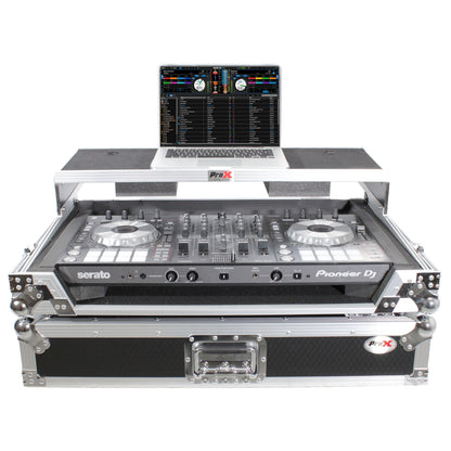 ProX Universal DJ Controller Case Flight Road Case With Laptop Shelf | Large