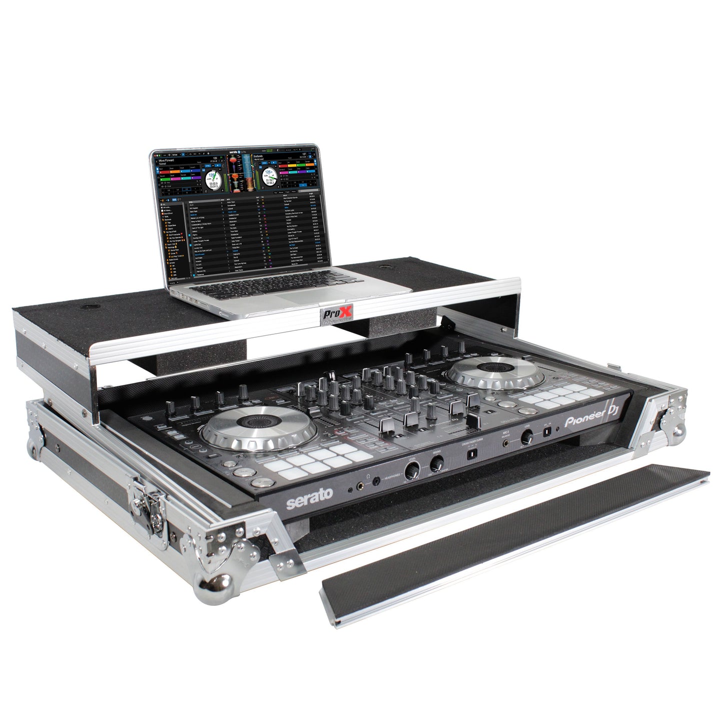 ProX Universal DJ Controller Case Flight Road Case With Laptop Shelf | Large