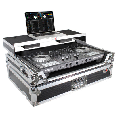 ProX Universal DJ Controller Case Flight Road Case With Laptop Shelf | Large