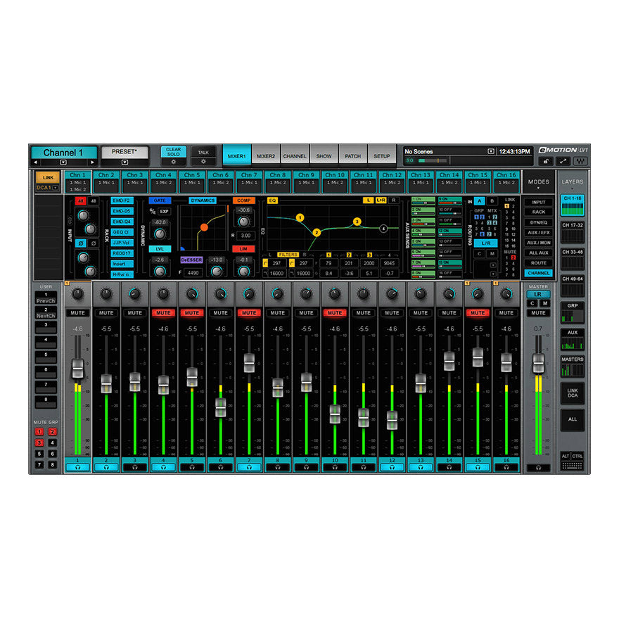 Waves eMotion LV1 32 32-Channel Live Digital Mixer 1