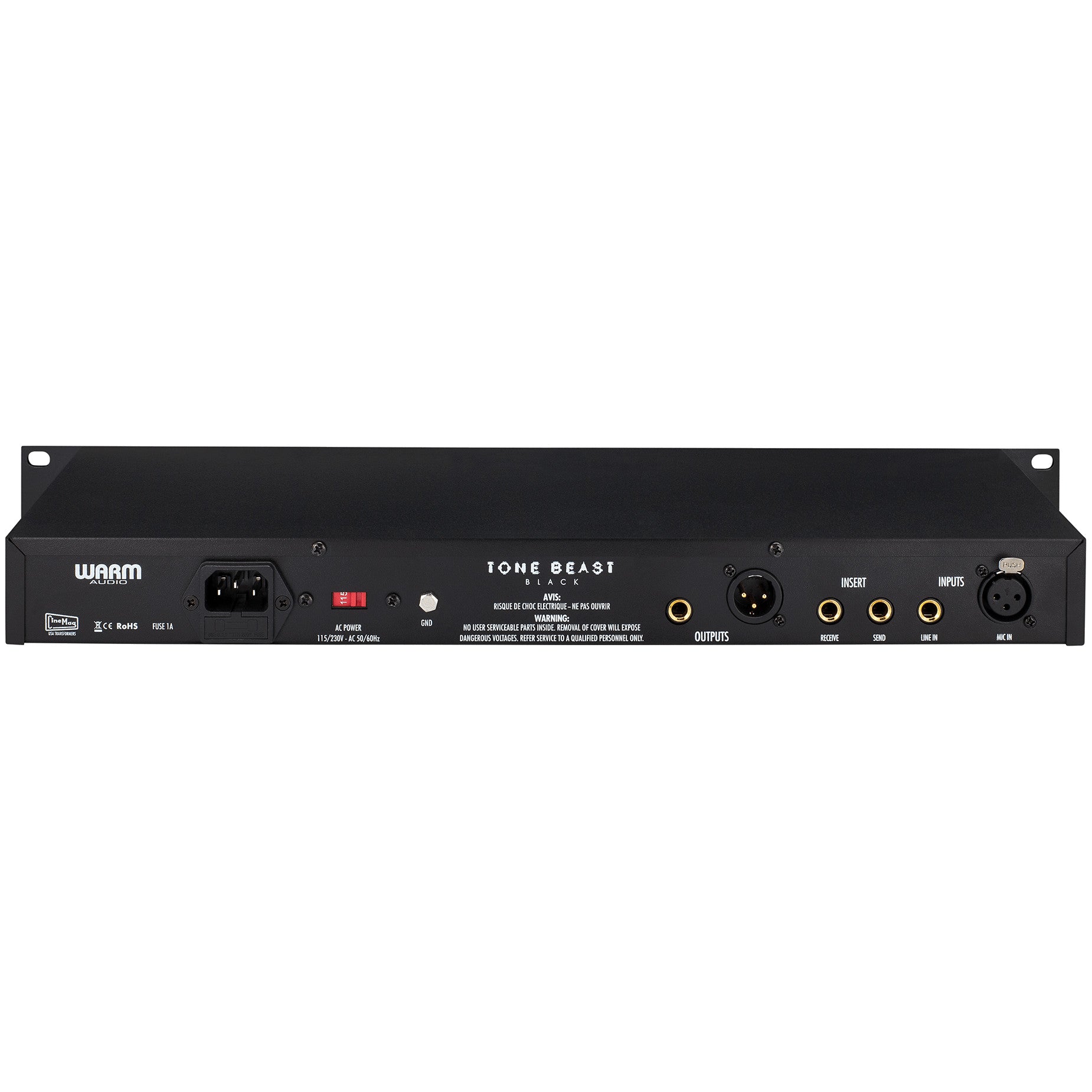 Warm Audio TB12 Black Mic Preamp back