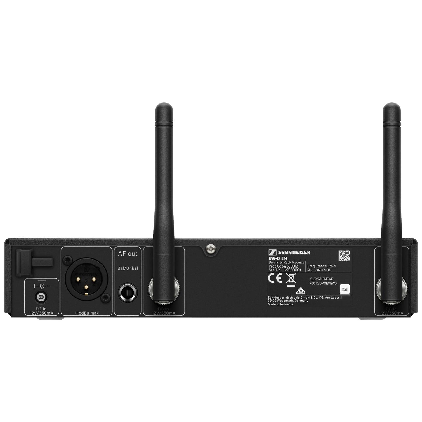 Sennheiser EW-D 835-S SET Digital Wireless receiver back with antenna