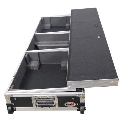 ProX XS-TMC1012WLTFSTND DJ Coffin Flight Case for Turntables and Mixer