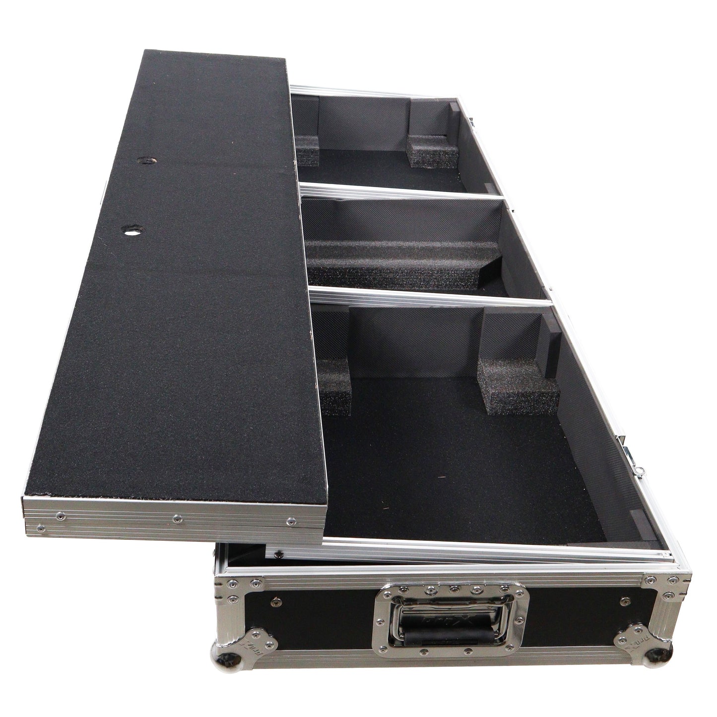 ProX XS-TMC1012WLTFSTND DJ Coffin Flight Case for Turntables and Mixer