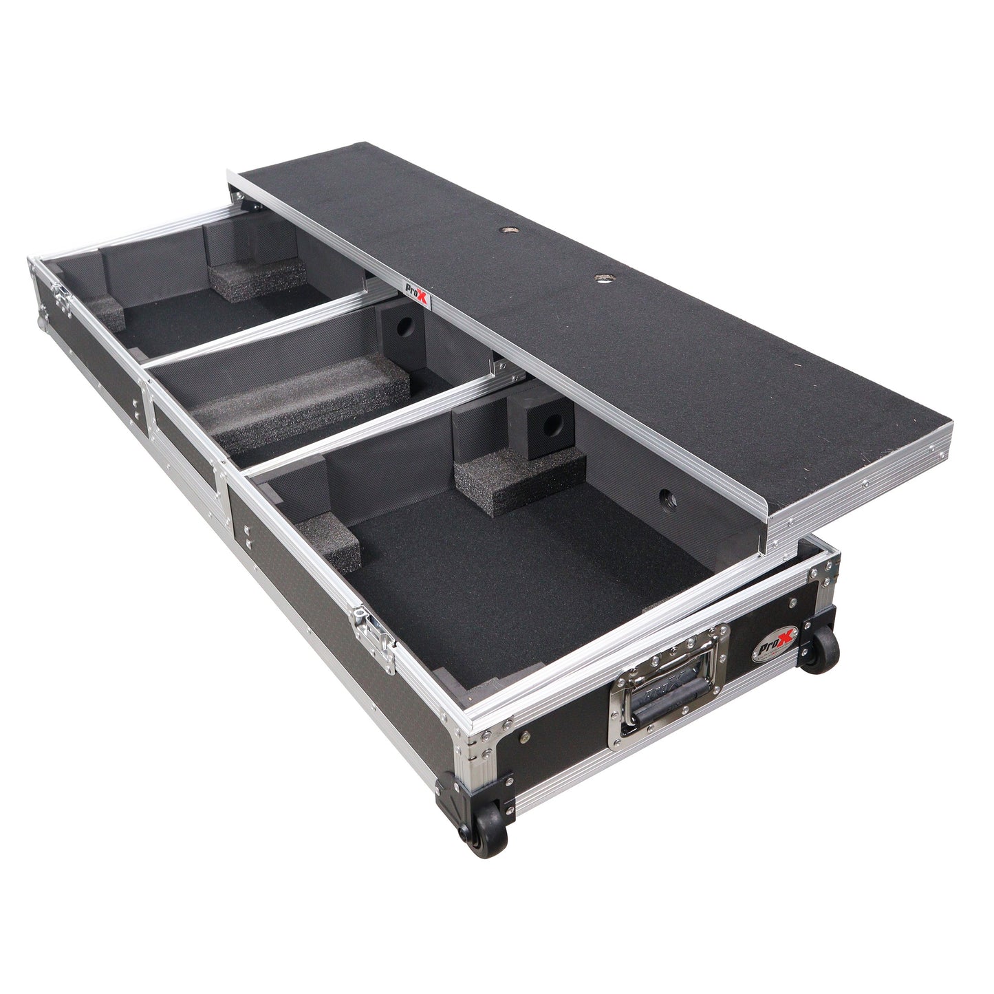 ProX XS-TMC1012WLTFSTND DJ Coffin Flight Case for Turntables and Mixer