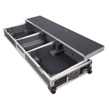 ProX XS-TMC1012WLTFSTND DJ Coffin Flight Case for Turntables and Mixer
