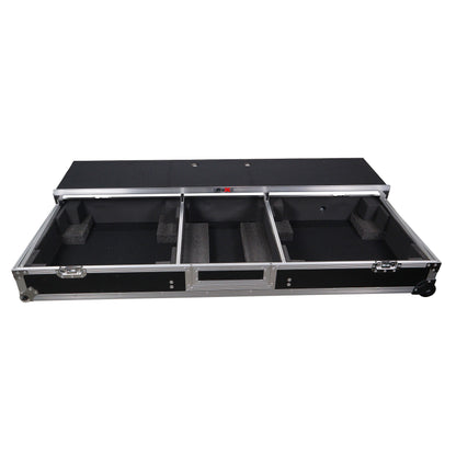 ProX XS-TMC1012WLTFSTND DJ Coffin Flight Case for Turntables and Mixer