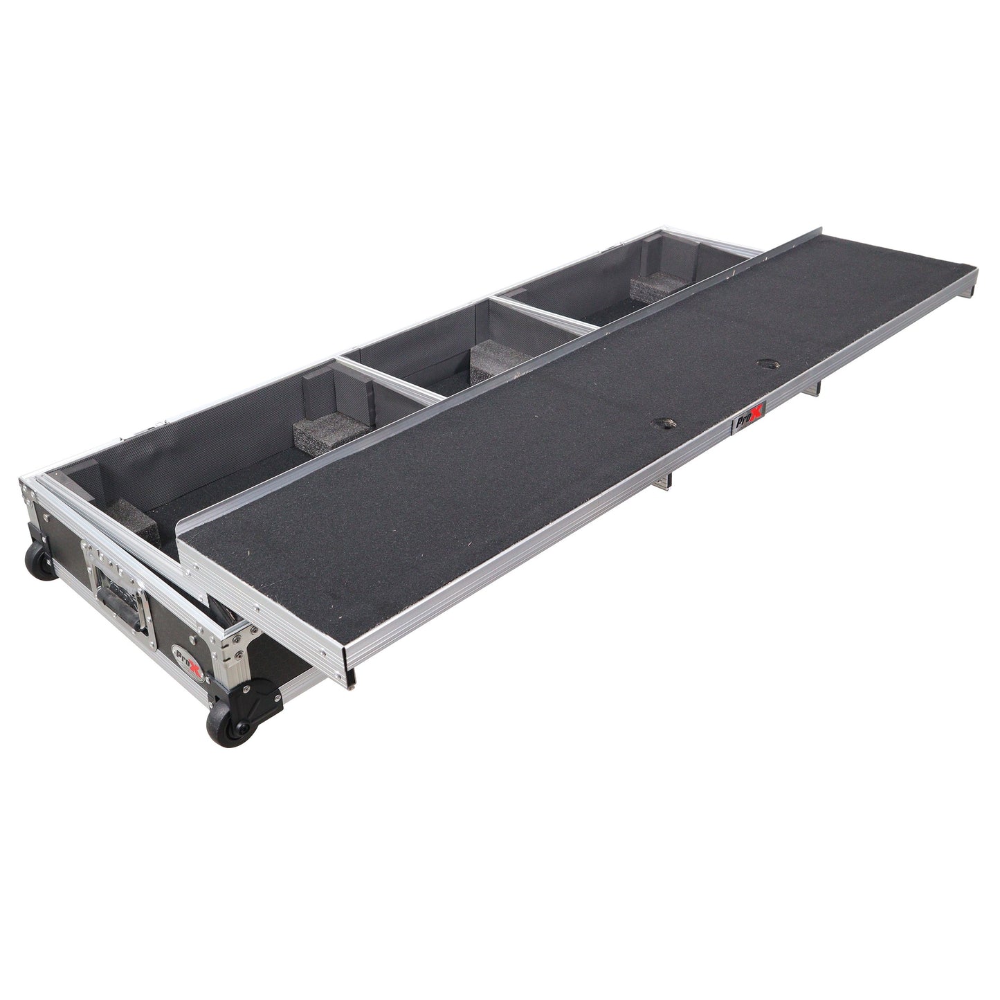 ProX XS-TMC1012WLTFSTND DJ Coffin Flight Case for Turntables and Mixer
