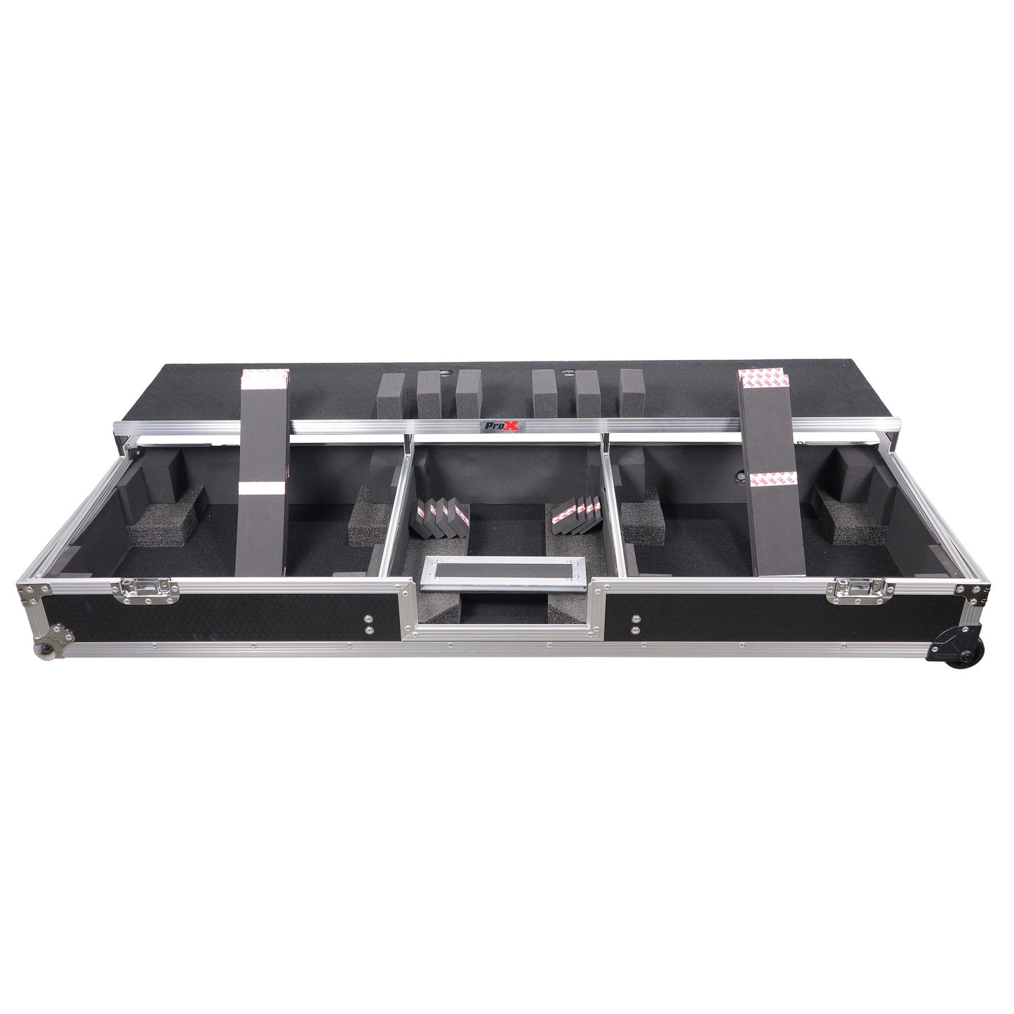 ProX XS-TMC1012WLTFSTND DJ Coffin Flight Case for Turntables and Mixer