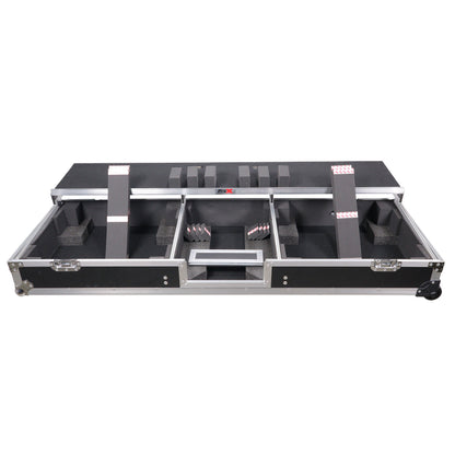 ProX XS-TMC1012WLTFSTND DJ Coffin Flight Case for Turntables and Mixer