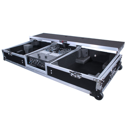 ProX XS-TMC1012WLTFBTL Flight Coffin Case For Rane 72 and 2 Turntables