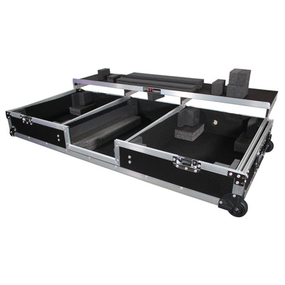 ProX XS-TMC1012WLTFBTL Flight Coffin Case For Rane 72 and 2 Turntables