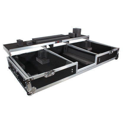 ProX XS-TMC1012WLTFBTL Flight Coffin Case For Rane 72 and 2 Turntables