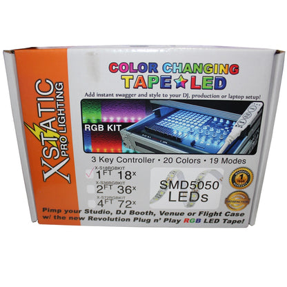 ProX X-S18RGBKIT Xstatic RGB LED Strip Kit With Remote