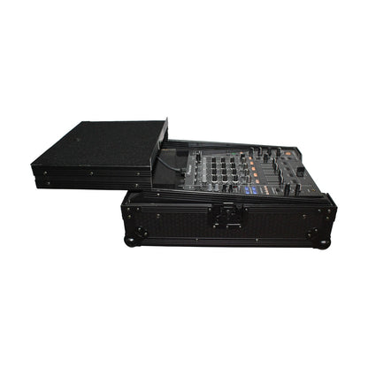ProX ATA Flight Case for 12" DJ Mixers Honeycomb Road Case | Black | With Laptop Shelf