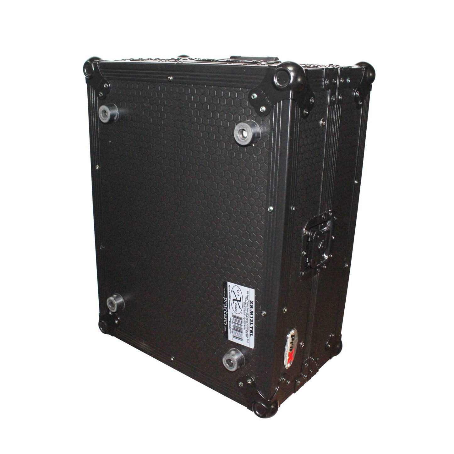 ProX ATA Flight Case for 12" DJ Mixers Honeycomb Road Case | Black | With Laptop Shelf