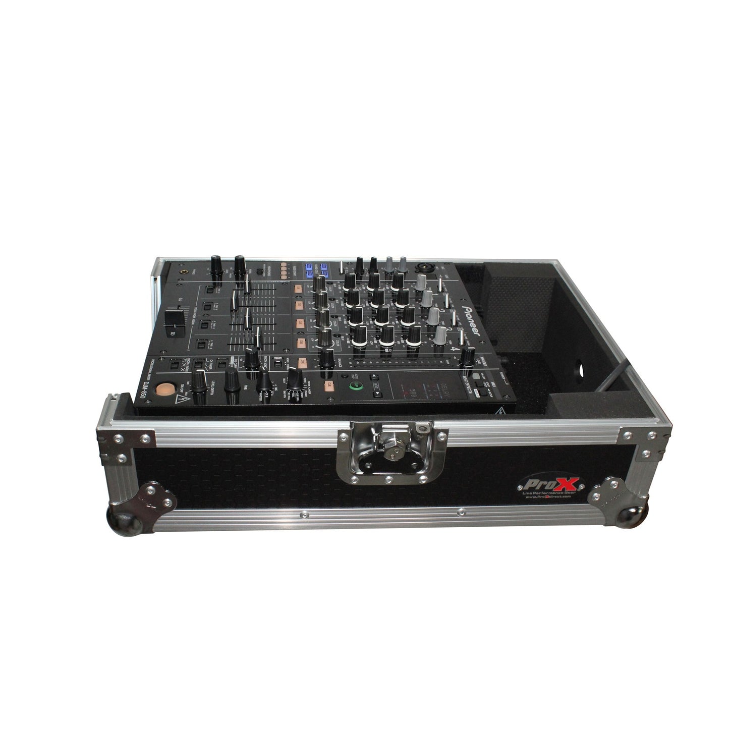 10102_ProX-ATA-Flight-Case-for-12_-DJ-Mixers-Honeycomb-Road-Case-_-Silver_Black-_-Without-Laptop-Shelf_ALT03sqr