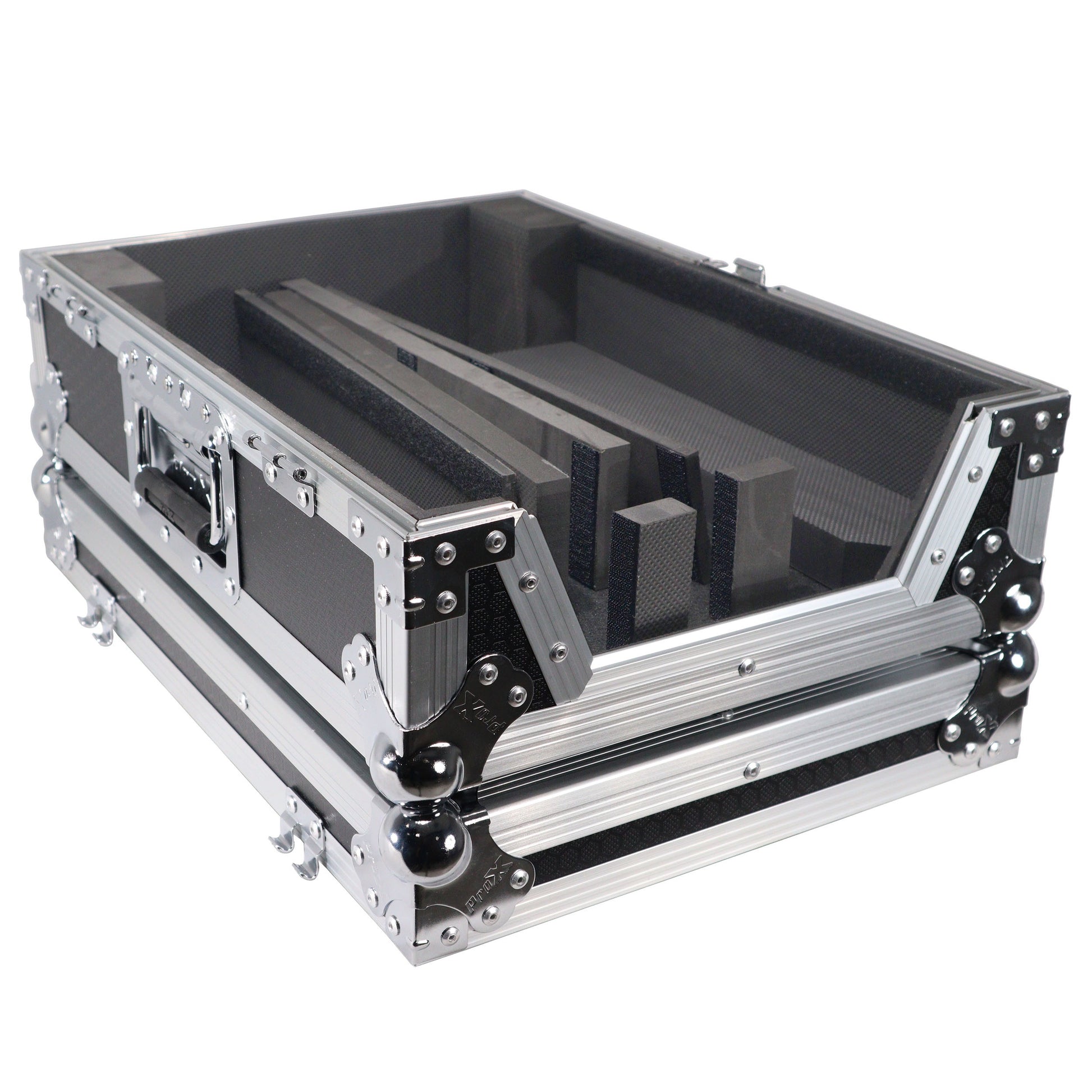 10102_ProX-ATA-Flight-Case-for-12_-DJ-Mixers-Honeycomb-Road-Case-_-Silver_Black-_-Without-Laptop-Shelf_ALT09sqr