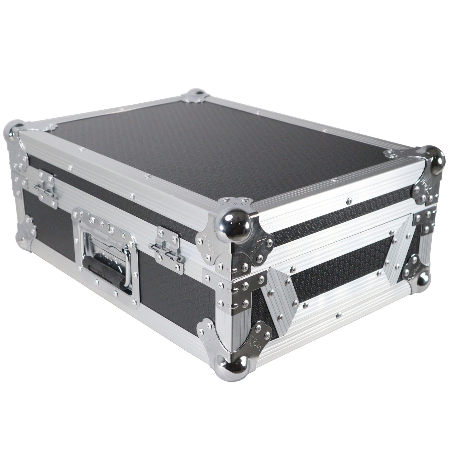 10102_ProX-ATA-Flight-Case-for-12_-DJ-Mixers-Honeycomb-Road-Case-_-Silver_Black-_-Without-Laptop-Shelf_ALT10sqr