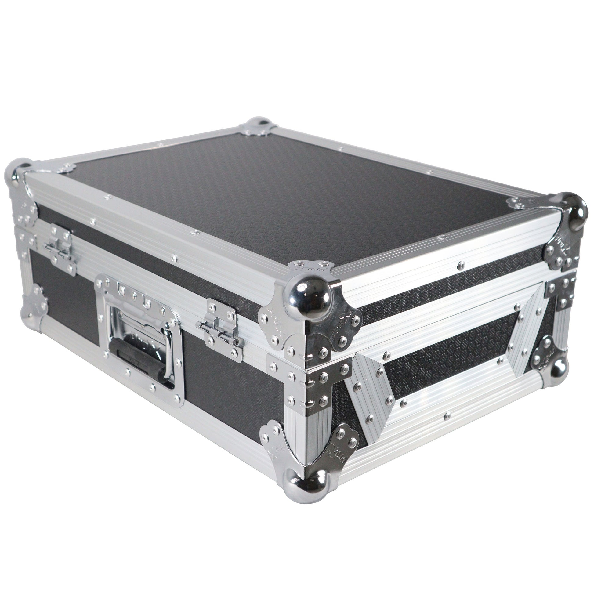 10102_ProX-ATA-Flight-Case-for-12_-DJ-Mixers-Honeycomb-Road-Case-_-Silver_Black-_-Without-Laptop-Shelf_ALT10sqr