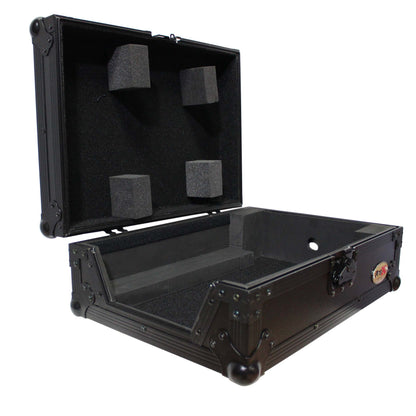 ProX ATA Flight Case for 12" DJ Mixers Honeycomb Road Case | Black | Without Laptop Shelf