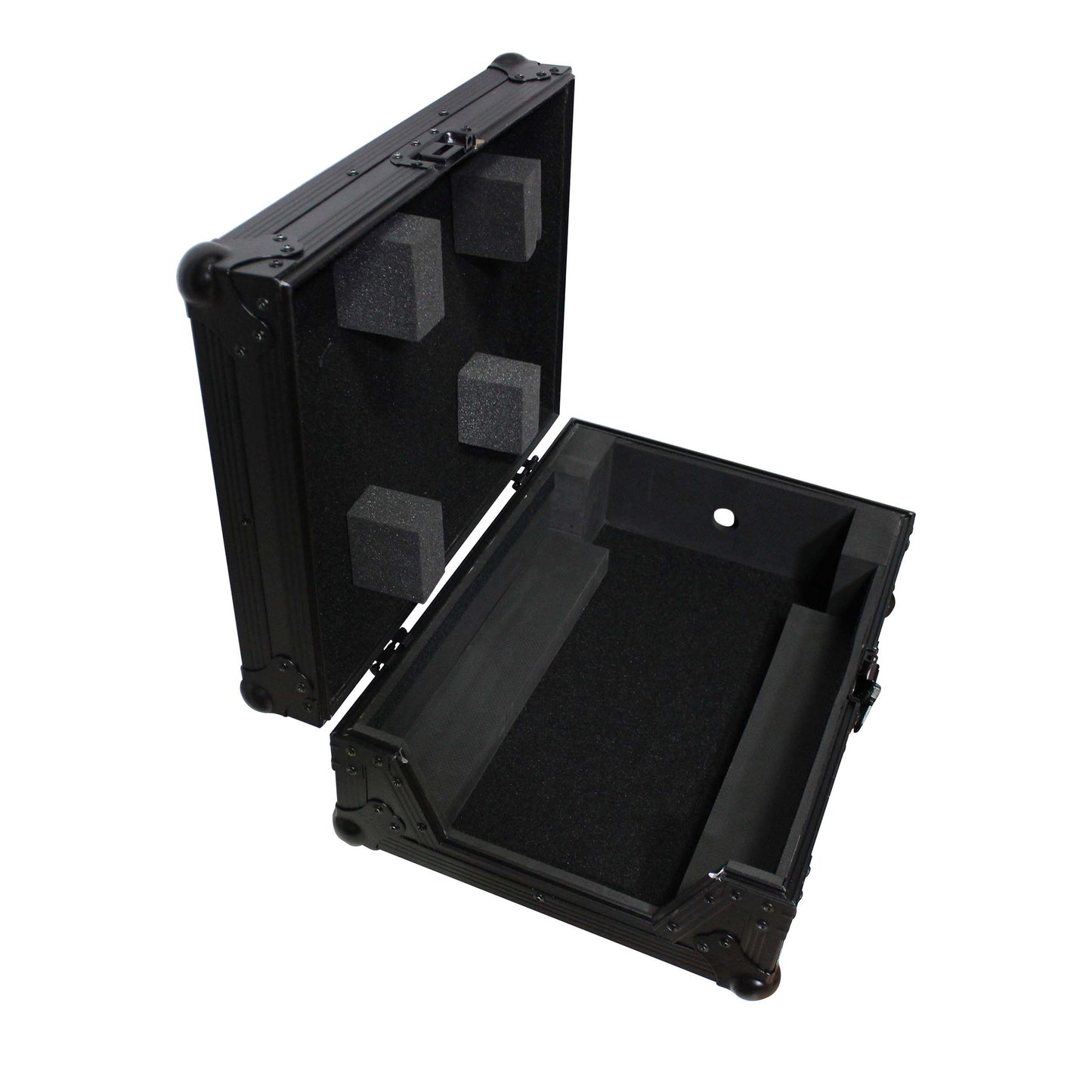 ProX ATA Flight Case for 12" DJ Mixers Honeycomb Road Case | Black | Without Laptop Shelf