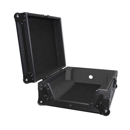 ProX ATA Flight Case for 12" DJ Mixers Honeycomb Road Case | Black | Without Laptop Shelf
