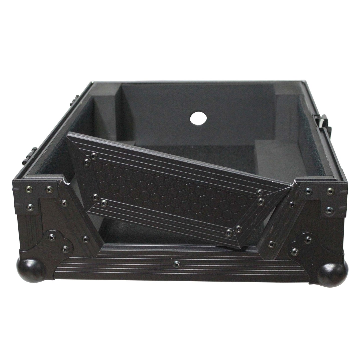 ProX ATA Flight Case for 12" DJ Mixers Honeycomb Road Case | Black | Without Laptop Shelf