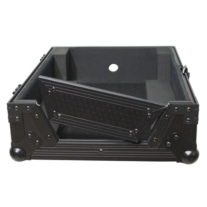 ProX ATA Flight Case for 12" DJ Mixers Honeycomb Road Case | Black | Without Laptop Shelf