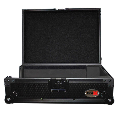 ProX ATA Flight Case for 12" DJ Mixers Honeycomb Road Case | Black | Without Laptop Shelf
