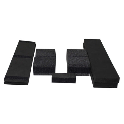 ProX ATA Flight Case for 12" DJ Mixers Honeycomb Road Case | Black | Without Laptop Shelf
