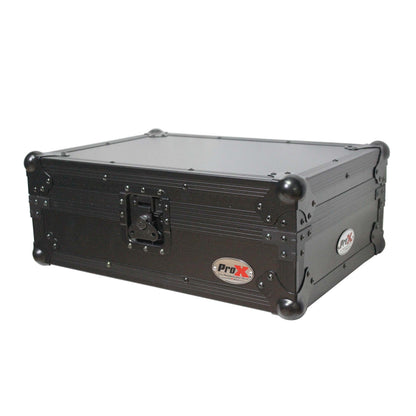 ProX ATA Flight Case for 12" DJ Mixers Honeycomb Road Case | Black | Without Laptop Shelf